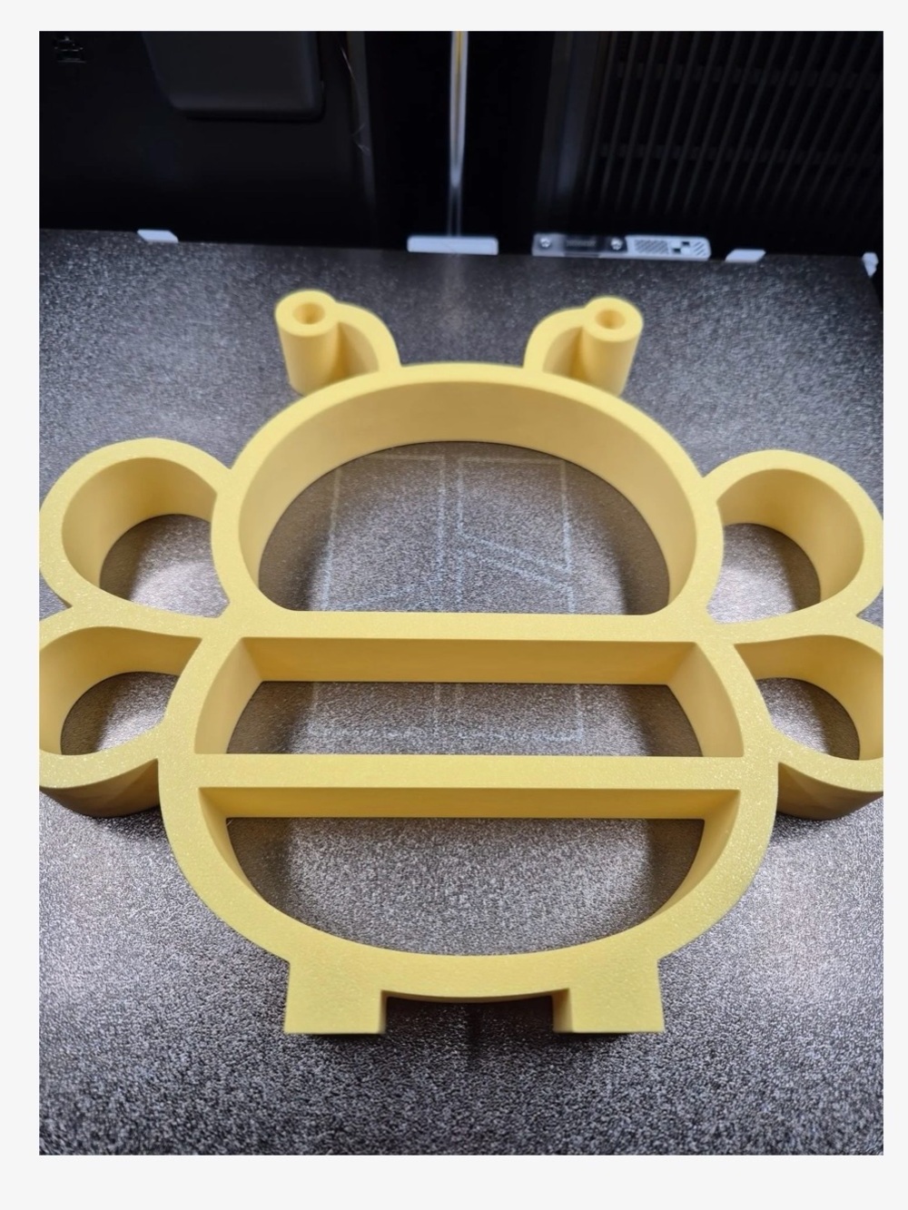 Bee-Shaped Wall Shelf or table shelf in Bright Yellow
